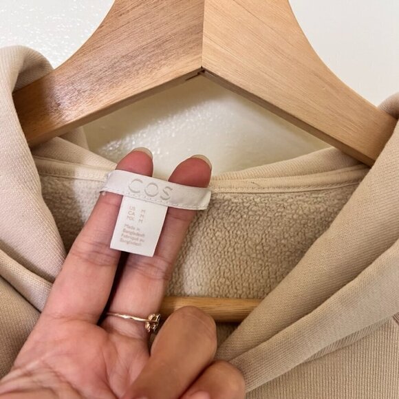 COS Beige Cocoon Fit Hoodie Sweater M​​​​​​​​​ - Picture 5 of 11